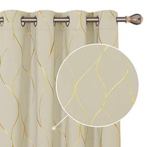 Deconovo Cortinas Dormitorio Moderno Opacas para Ventanas d…
