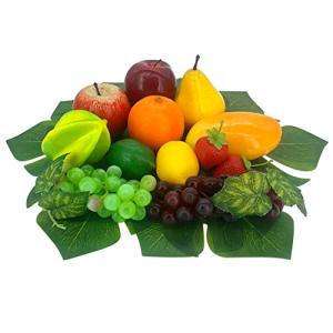 Lorigun 22 Piezas Fruta Falsa, Fruta Artificial con Hojas d…