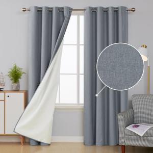 Deconovo Cortinas Opacas Dormitorio Moderno para Ventanas d…