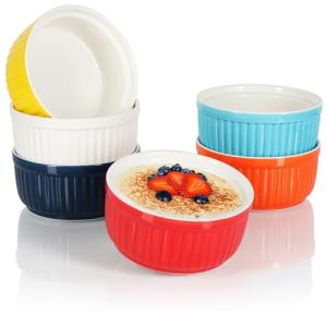 COM-FOUR® 6x Platos para soufflé - Cuencos de cerámica con…