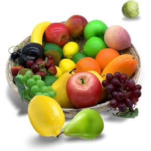 GZLCEU Juego de 12 Piezas de Fruta Artificial, Espuma de Fr…