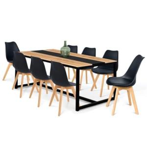 IDMarket - Mesa de comedor rectangular Dover 8 personas con…