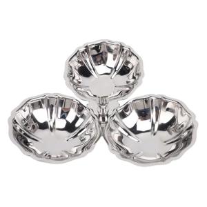 Fockety Plato de acero inoxidable para servir, frutero 3 en…