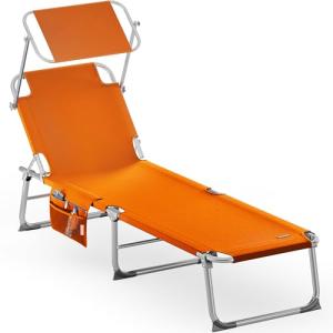 CASARIA® Tumbona Plegable Jardín Playa Reclinable Carga 150…