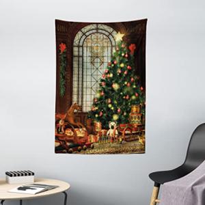 ABAKUHAUS Navidad Tapiz de Pared, Árbol de Navidad, Decorat…