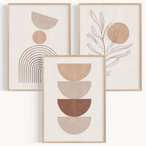 OHBIMBA® Set De 3 Laminas Decorativas Pared Abstractas Para…