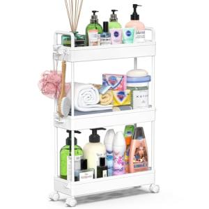 SOLEJAZZ Carro de Almacenamiento de 3 Niveles, Deslizante,…