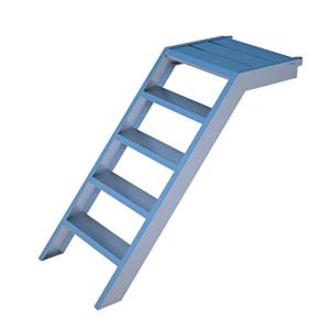 Escalera de pedestal de aluminio para 1 m de altura, 58 cm…