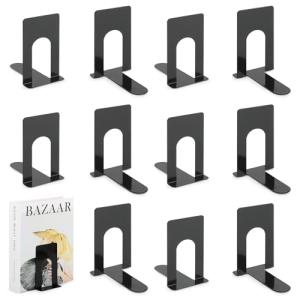 TOSAVGA 6 Pares Sujeta Libros, Sujeta Libros Estanteria, Me…