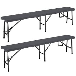 CASARIA® 2X Bancos de Jardín Plegables para 8 Personas 183c…