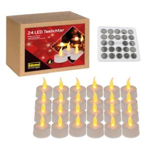 Idena 50023 - Velas de té LED, 24 piezas, velas eléctricas…