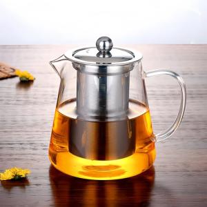 Tetera de Vidrio Transparente con Infusor Desmontable, 450…