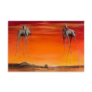 GAJUST Póster de elefantes Salvador Dalí pintura surrealist…