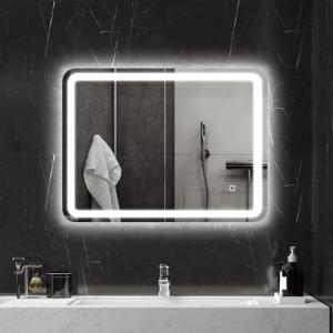 HOMCOM Espejo de Baño con Luces LED 60x80 cm Espejo de Pare…
