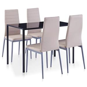 MOONAIRY Conjunto de Mesa y sillas de Comedor 5 Piezas, Con…