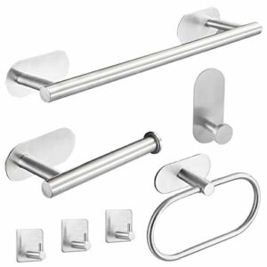 Laimew Juego de Accesorios de Baño, Toalleros de Baño sin T…