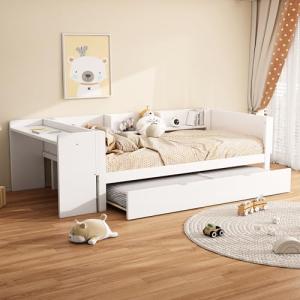 90 x 200 cm, cama plana, con cama nido, con escritorio, tre…