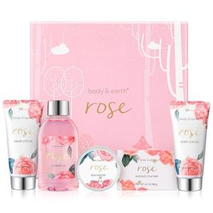 Set de Baño Mujer, Body & Earth Caja de Rgalo Mujer 5 Pieza…