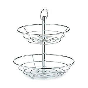 Zeller 27302 Estante de Frutas, Metal, Plateado, 26x26x29 cm