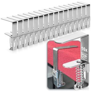 com-four® 16x Pinzas para manteles de Primera Calidad Fabri…
