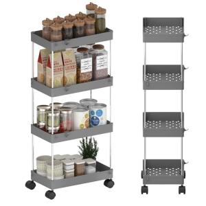 GOOPOOL Carrito Auxiliar con Ruedas Cocina, Carrito Cocina…