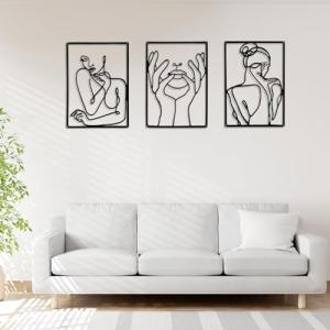 Junhui 3 Piezas Esculturas de Pared Modernas de Mujer, Deco…