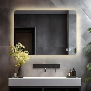 Lisa Espejo de baño con luz LED 80 x 60 cm Espejos Decorati…