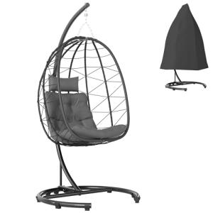 Outsunny Silla Colgante Silla Colgante de ratán 195 cm de A…