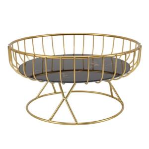 Cesta de Frutas Redonda, Soporte para Frutero de Metal Huec…