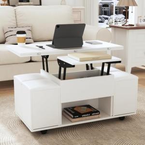 Seyakany - Mesa baja elevable multifuncional con 4 taburete…