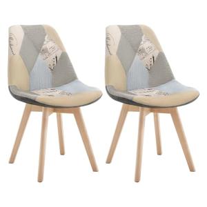 WOLTU Silla Patchwork Silla de Comedor Nórdica Pata de Made…