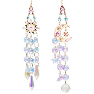 2 atrapasueños para ventanas, adornos colgantes de jardín a…