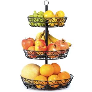 Joejis Fruteros de cocina 2 pisos, cesta frutas y verduras, cesta