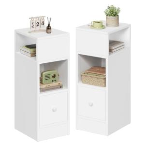 EUGAD 2X Mesitas de Noche con 2 Compartimentos y 1 Cajón, 2…