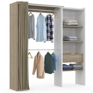 IDMarket - Vestidor extensible Marty 120/170 x 50 x 180 cm,…