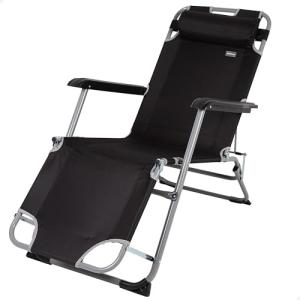 AKTIVE Tumbona de Playa Plegable y reclinable 2 Posiciones…