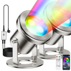 LyLmLe Luce LED para Estanque con Control APP, 6W RGB Foco…