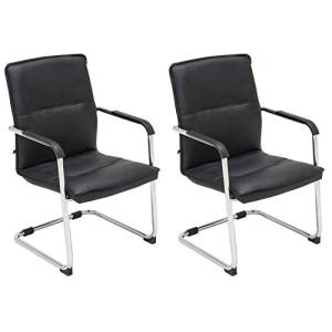CLP Set De 2 Sillas De Conferencia Seattle En Cuero PU I 2…