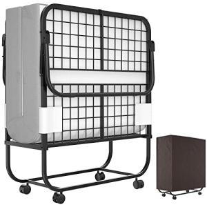 iSunirm Cama Plegable con Colchón,190 x 80 x 42 cm,Cama Ple…