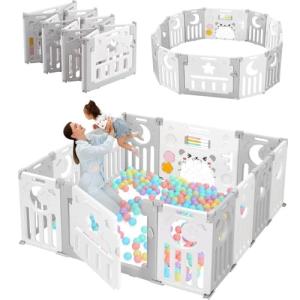 Dripex Parque Infantil Bebé, 150x150cm Corralito Bebé, Parq…