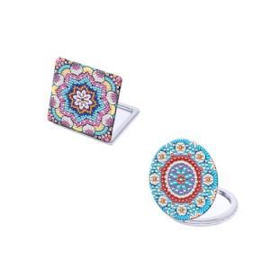 WakiHong 2 Piezas Espejo de Bolsillo Mandala Mini Espejo de…