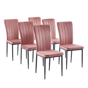 BAÏTA Poppy Juego de 6 sillas, Rosa, L56.5cm