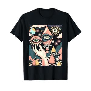 Vintage Abstracto Cuadros Surrealista Arte Ojos Pirámide Ca…