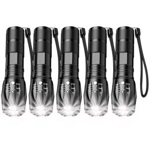 MODOAO Linterna LED, paquete de 5 linternas portátiles impe…