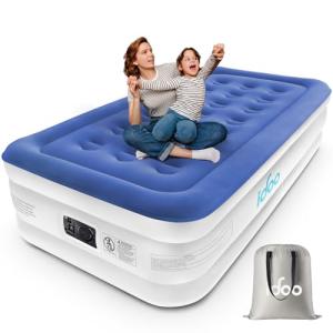 iDOO Colchón Hinchable Sencillo, Cama Hinchable con Bomba d…