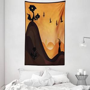 ABAKUHAUS Samurai Tapiz de Pared y Cubrecama Suave, Paisaje…