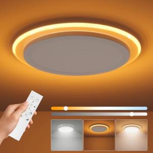 Aphyni Ø36cm 33W 3000K-6500K Lampara Techo Regulable, Plafo…