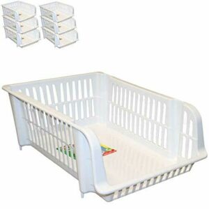 Acan - Pack 6 cestas apilables multiusos 37 x 29 x 15 cm