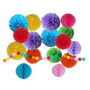 Decoración de fiesta para carnaval, pompones para manualida…