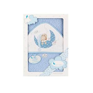 Interbaby 01225-01 - Capa de baño BEAR SLEEPING azul, unise…